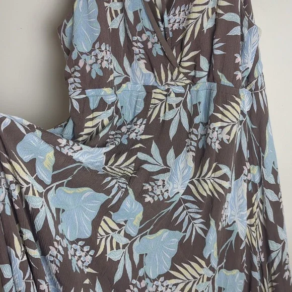 Maxi Gauze Walk-Through Boho Dress Romper Tropical Women's Size 1X - Picture 13 of 14